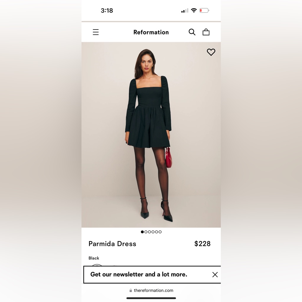 Reformation Black Dress